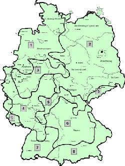 Klimaregionen Deutschland's
